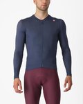 CASTELLI Cyklistický dres s dlhým rukávom letný - ESPRESSO - modrá