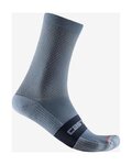 CASTELLI Cyklistické ponožky klasické - ESPRESSO 15 - šedá