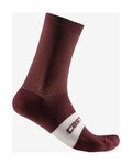 CASTELLI Cyklistické ponožky klasické - ESPRESSO 15 - bordová