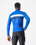 CASTELLI Cyklistický dres s dlhým rukávom zimný - LINEARE - modrá