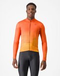 CASTELLI Cyklistický dres s dlhým rukávom zimný - UNLIMITED THERMAL - oranžová