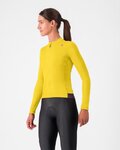 CASTELLI Cyklistický dres s dlhým rukávom zimný - ESPRESSO THERMAL W - žltá