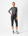 CASTELLI Cyklistické nohavice 3/4 s trakmi - ENTRATA W - čierna