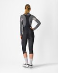 CASTELLI Cyklistické nohavice 3/4 s trakmi - ENTRATA W - čierna