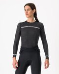 CASTELLI Cyklistické tričko s dlhým rukávom - MERINO SEAMLESS W - čierna