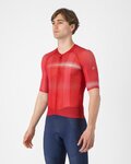 CASTELLI Cyklistický dres s krátkym rukávom - CLIMBER´S A/C - červená