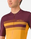 CASTELLI Cyklistický dres s krátkym rukávom - SIMBOLO - žltá/bordová