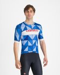 CASTELLI Cyklistický dres s krátkym rukávom - HERITAGE - modrá