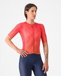 CASTELLI Cyklistický dres s krátkym rukávom - A/C W - červená