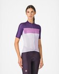 CASTELLI Cyklistický dres s krátkym rukávom - ELEGANTE - fialová/ružová/biela