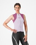 CASTELLI Cyklistický dres bez rukávov - SOLE - fialová/biela