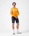 CASTELLI Cyklistický dres s dlhým rukávom letný - UPF LONG - oranžová
