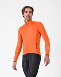 CASTELLI Cyklistická zateplená bunda - ALPHA 150 - oranžová