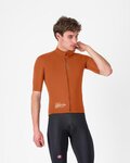 CASTELLI Cyklistická vetruodolná bunda - DO.DI.CI. SHORT SLEEVE - hnedá
