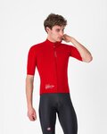 CASTELLI Cyklistická vetruodolná bunda - DO.DI.CI. SHORT SLEEVE - červená
