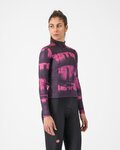 CASTELLI Cyklistický dres s dlhým rukávom zimný - BLUR THERMAL - čierna/fialová