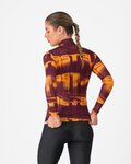 CASTELLI Cyklistický dres s dlhým rukávom zimný - BLUR THERMAL - červená/žltá