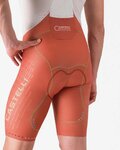 CASTELLI Cyklistické nohavice krátke s trakmi - AERO RACE S KIT - červená