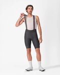 CASTELLI Cyklistické nohavice krátke s trakmi - ESPRESSO 2 - šedá