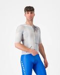 CASTELLI Cyklistický dres s krátkym rukávom - AERO RACE 8S - strieborná