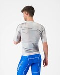 CASTELLI Cyklistický dres s krátkym rukávom - AERO RACE 8S - strieborná