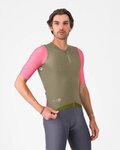 CASTELLI Cyklistický dres s krátkym rukávom - CORRETTO - ružová/hnedá