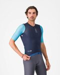 CASTELLI Cyklistický dres s krátkym rukávom - CORRETTO - modrá/tyrkysová
