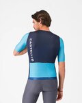 CASTELLI Cyklistický dres s krátkym rukávom - CORRETTO - modrá/tyrkysová