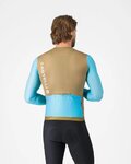 CASTELLI Cyklistický dres s dlhým rukávom letný - CORRETTO LS - hnedá/modrá