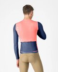 CASTELLI Cyklistický dres s dlhým rukávom letný - CORRETTO LS - ružová/modrá