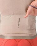 CASTELLI Cyklistický dres s krátkym rukávom - ESPRESSO 2 - béžová