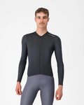 CASTELLI Cyklistický dres s dlhým rukávom letný - ESPRESSO 2 LS - čierna