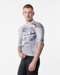 CASTELLI Cyklistický dres s krátkym rukávom - STRATUS LOGO - biela/šedá
