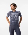 CASTELLI Cyklistický dres s krátkym rukávom - STRATUS LOGO - modrá