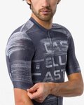 CASTELLI Cyklistický dres s krátkym rukávom - STRATUS LOGO - modrá