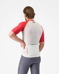 CASTELLI Cyklistický dres s krátkym rukávom - UNLIMITED ENDURANCE 3 - ivory/červená