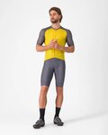 CASTELLI Cyklistický dres s krátkym rukávom - UNLIMITED ENDURANCE 3 - žltá/šedá