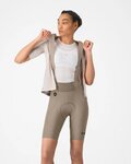 CASTELLI Cyklistické nohavice krátke s trakmi - ESPRESSO 2 W DT - béžová