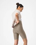 CASTELLI Cyklistické nohavice krátke s trakmi - ESPRESSO 2 W DT - béžová
