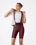 CASTELLI Cyklistické nohavice krátke s trakmi - ESPRESSO 2 W DT - bordová