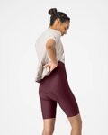 CASTELLI Cyklistické nohavice krátke s trakmi - ESPRESSO 2 W DT - bordová