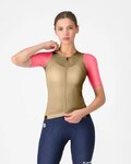 CASTELLI Cyklistický dres s krátkym rukávom - CORRETTO W - zlatá/ružová