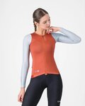 CASTELLI Cyklistický dres s dlhým rukávom letný - CORRETTO W LONG - modrá/červená