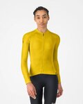 CASTELLI Cyklistický dres s dlhým rukávom letný - ESPRESSO 2 W - žltá