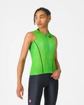 CASTELLI Cyklistický dres bez rukávov - ANIMA FLOW - zelená/čierna