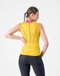 CASTELLI Cyklistický dres bez rukávov - ANIMA FLOW - žltá