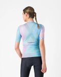 CASTELLI Cyklistický dres s krátkym rukávom - COSMIC VORTEX - ružová/zelená