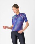 CASTELLI Cyklistický dres s krátkym rukávom - COSMIC VORTEX - fialová