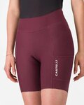 CASTELLI Cyklistické nohavice krátke bez trakov - COMFORT TRAVEL - bordová