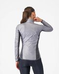 CASTELLI Cyklistická vetruodolná bunda - ARIA SHELL 2 W - strieborná